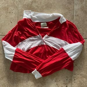 Urban Outfitters Cropped Rugby Top